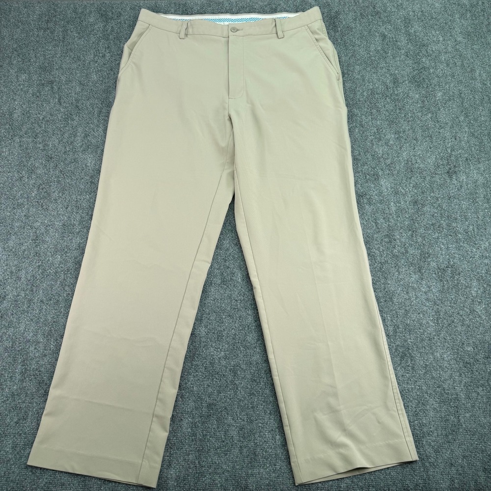 FootJoy‎ Golf Pants Mens 38x32 (Fits 39x31) Khaki Performance Flat Front Stretch